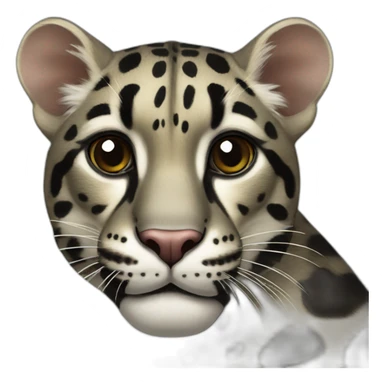 clouded leopard sticker
