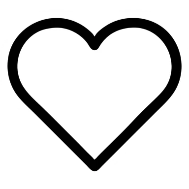 Create a minimalistic heart icon with a very thick gray outline, no fill, no text, transparent background. sticker