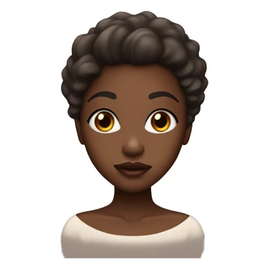 Dark brown skin girl with beautiful big lips sticker