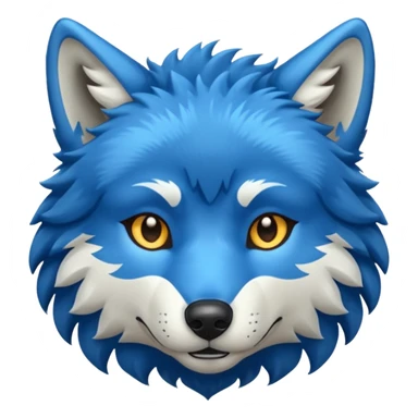 Blue colored wolf 🐺  sticker