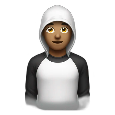 thief wearing a stride black and white shirt sticker