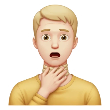 Man choking him self of the neck sticker