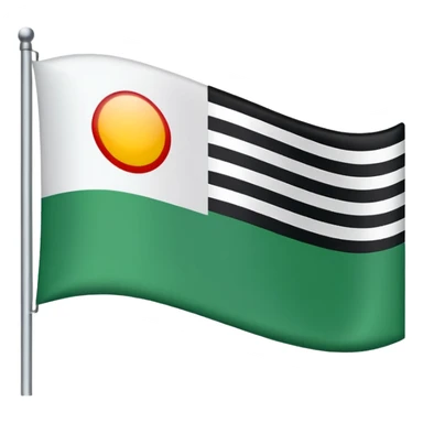 I want a flag as a emoji its made by three colours white green and black sticker