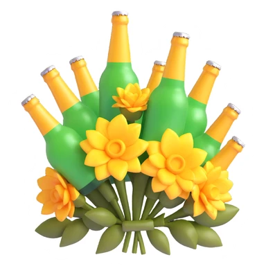 a beer bouquet sticker
