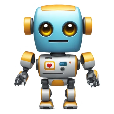 cute robot with youtube as torso sticker