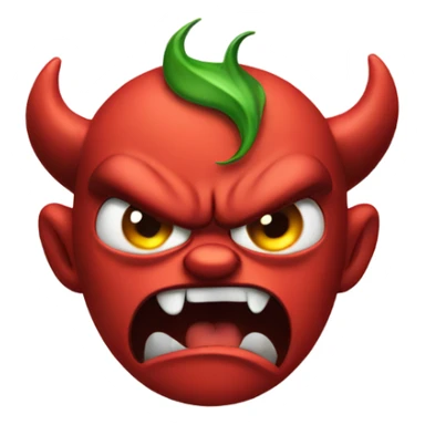 Angry devil sweating sticker