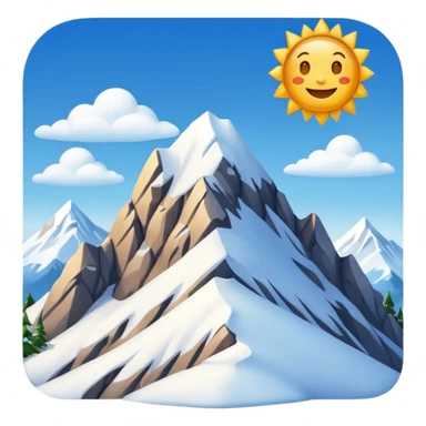 Une montagne qui rigole sticker