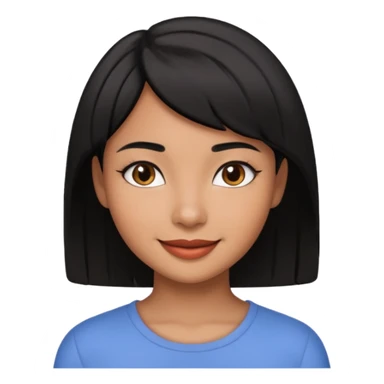 Morena cabelo curto preto sticker