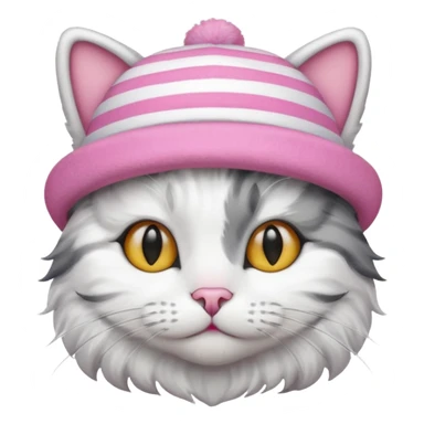 گربه باکلاه صورتی sticker