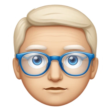 only blue glasses with transparent lenses  only eyes, without the rest of the face! sticker