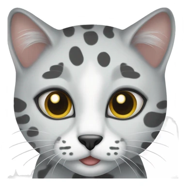 Grey and white spotted cat  sticker