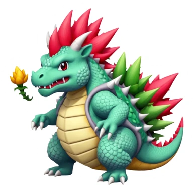 Ugly Fey Toony Bowser-Rhydon-Shaymin-dragon sticker