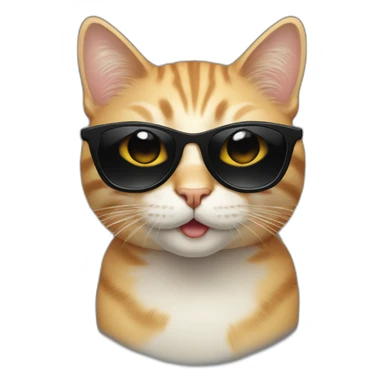 smiling-cat-with-black-sunglasses sticker