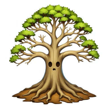 hallow tree, negative : emoji. sticker
