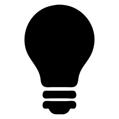 bulb icon with filled solid look sticker