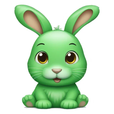 green bunny sticker