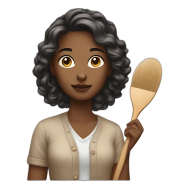 artist girl holding a palette sticker