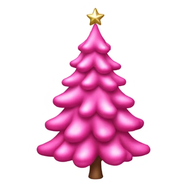 coquette pink christmas tree sticker
