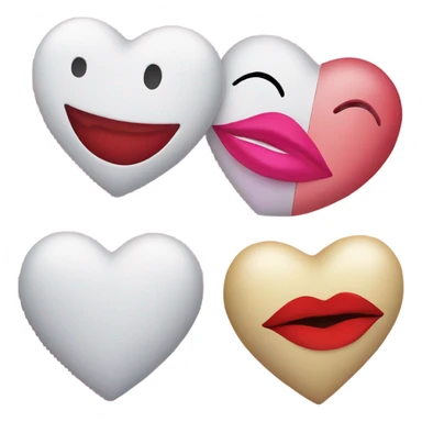 Love, hearts, a letter with a heart, a kiss. sticker