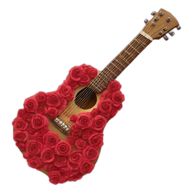 guitar-made-out-of-roses sticker