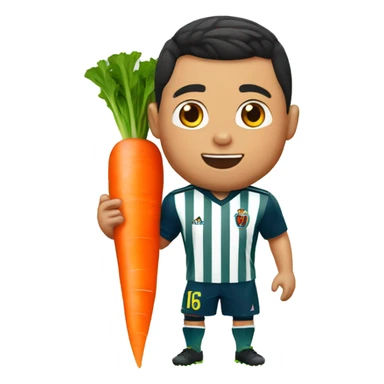 ronaldo 7 eating carrot sticker