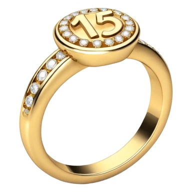 15th birthday ring sticker
