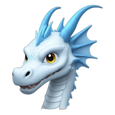 White dragon with blue eyes sticker