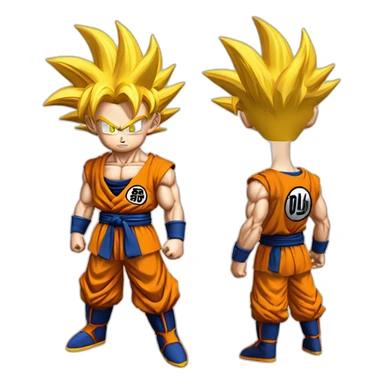 Son goku super saiyan 3 qui prépare un genkidama sticker