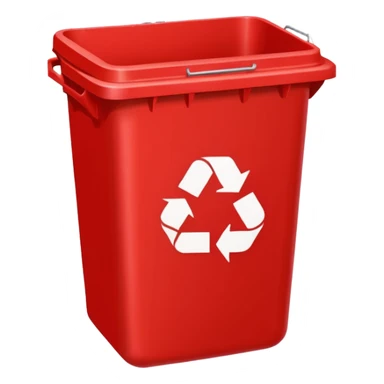 RED BIN WITH "SOLID WASTE" WORD IN IT sticker