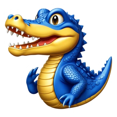 Blue and gold gator sticker