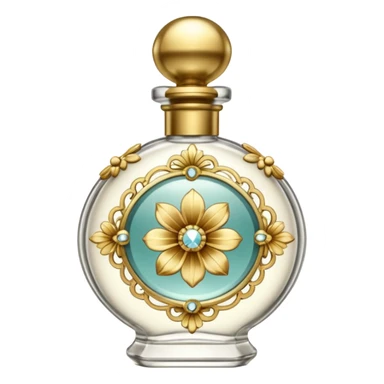 create an emoji of a perfume bottle vintage sticker
