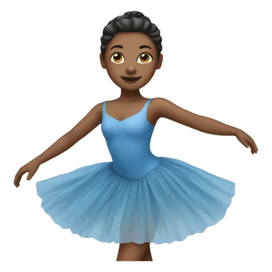 Ballerina with blue dress sticker
