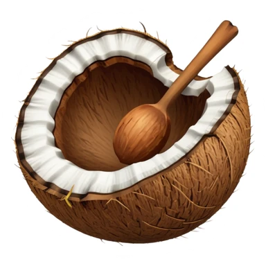 Noix de coco légèrement plus petite sans deco sticker