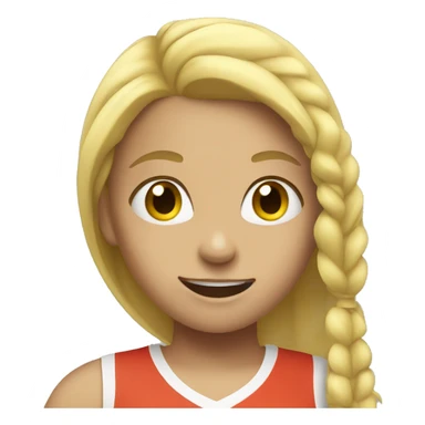a girl with blonde hair playing in tennis sticker