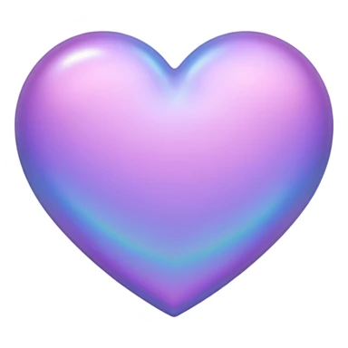 Iridescent light purple heart. sticker