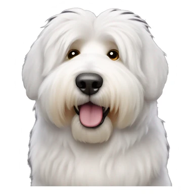 Old English sheepdog -angel-halo sticker
