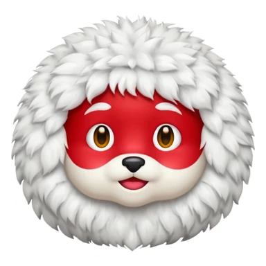 French frize emoji: NO FACE, red case, front sticker