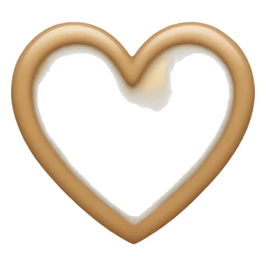 beige heart emoji sticker