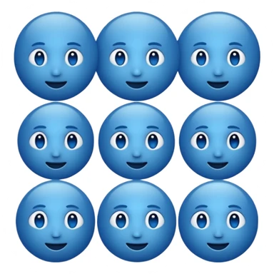 Blue emoji  sticker