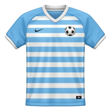 a plain vintage striped white and baby blue soccer jersey  sticker