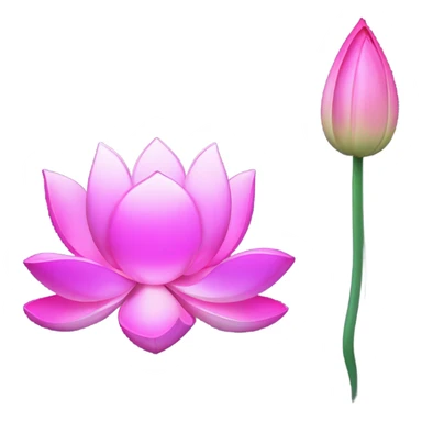 Iridescent hot pink lotus flower sticker
