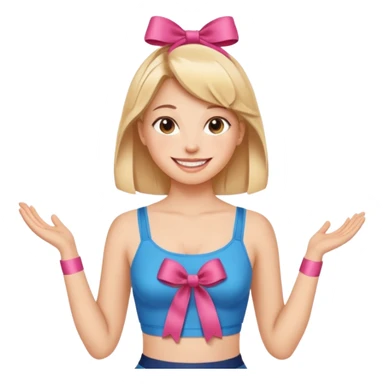 Kurdeleli güzel göbeği açık fit beli zayıf bir kız sticker