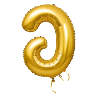 20 number in gold balloons sticker