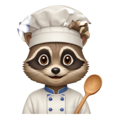 Chef raccoon sticker