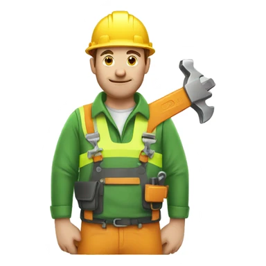  Irish worker with a wrench in his hands sticker