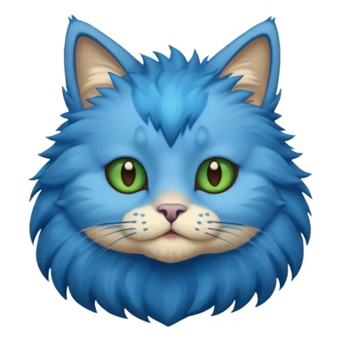 Cat blue earth sticker