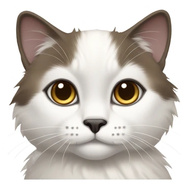 Fluffy female snowshoe kitty sticker