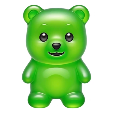 Gummy bear green strange sticker