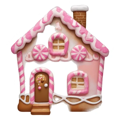 A pink gingerbread house sticker