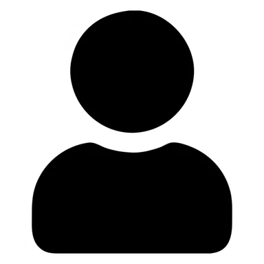 solid filled icon of a client or customer, minimal sticker